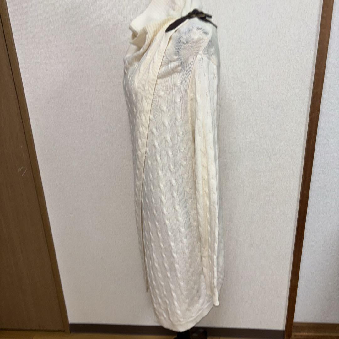 【人気】ポロラルフローレン ケーブルニットポンチョ風カーディガン ケープ ベルト
