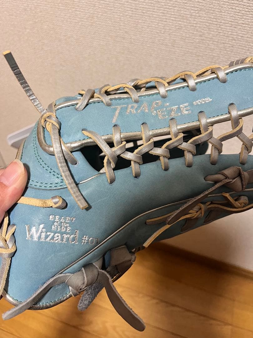 【美品】Rawlings 水色 軟式オーダーグローブ