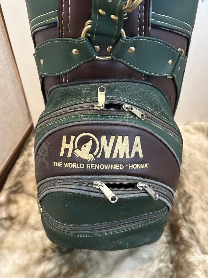 希少 本革 HONMA キャディバック シューズケースカートタイプ ゴルフバック