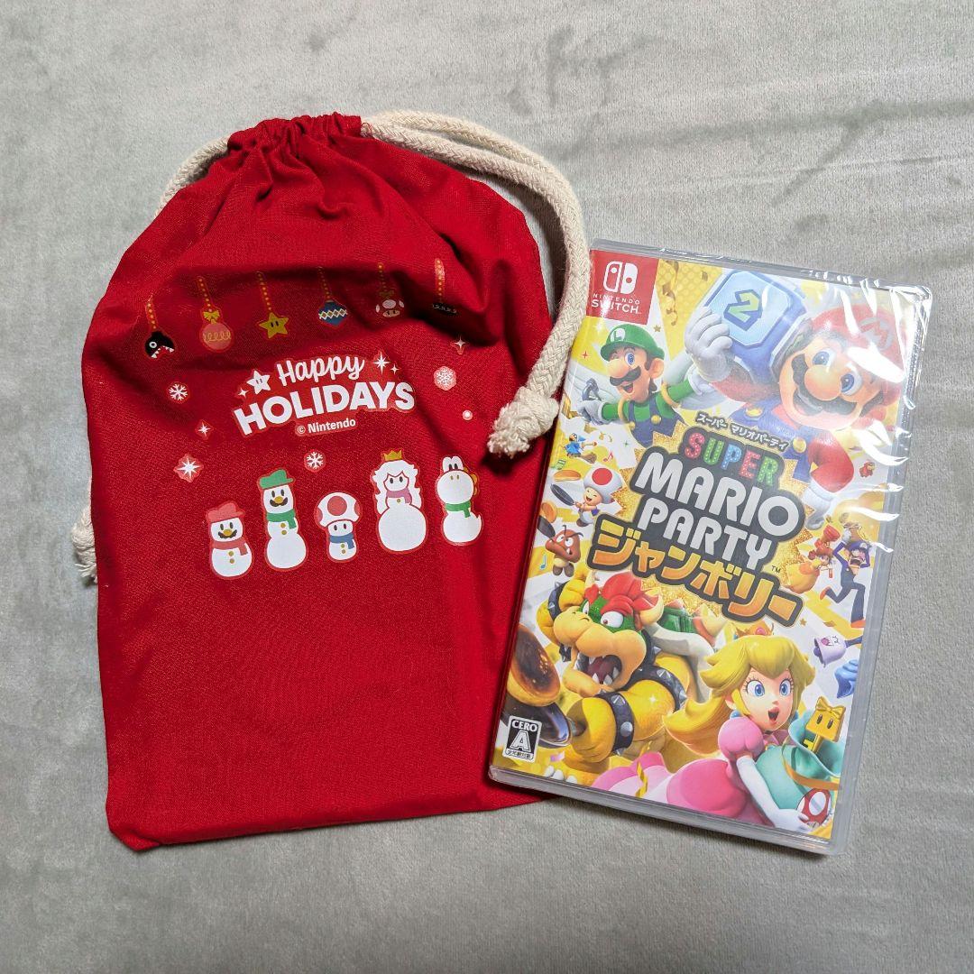 新品未使用　スーパーマリオパーティジャンボリー クリスマス巾着袋