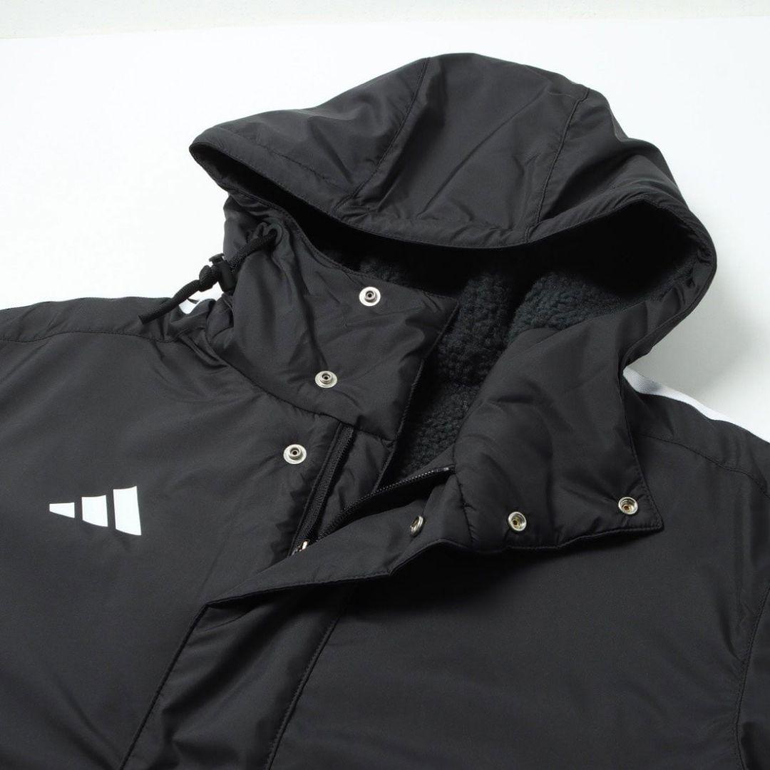 新品adidasアディダスボアキルティングベンチコートL黒ブラック