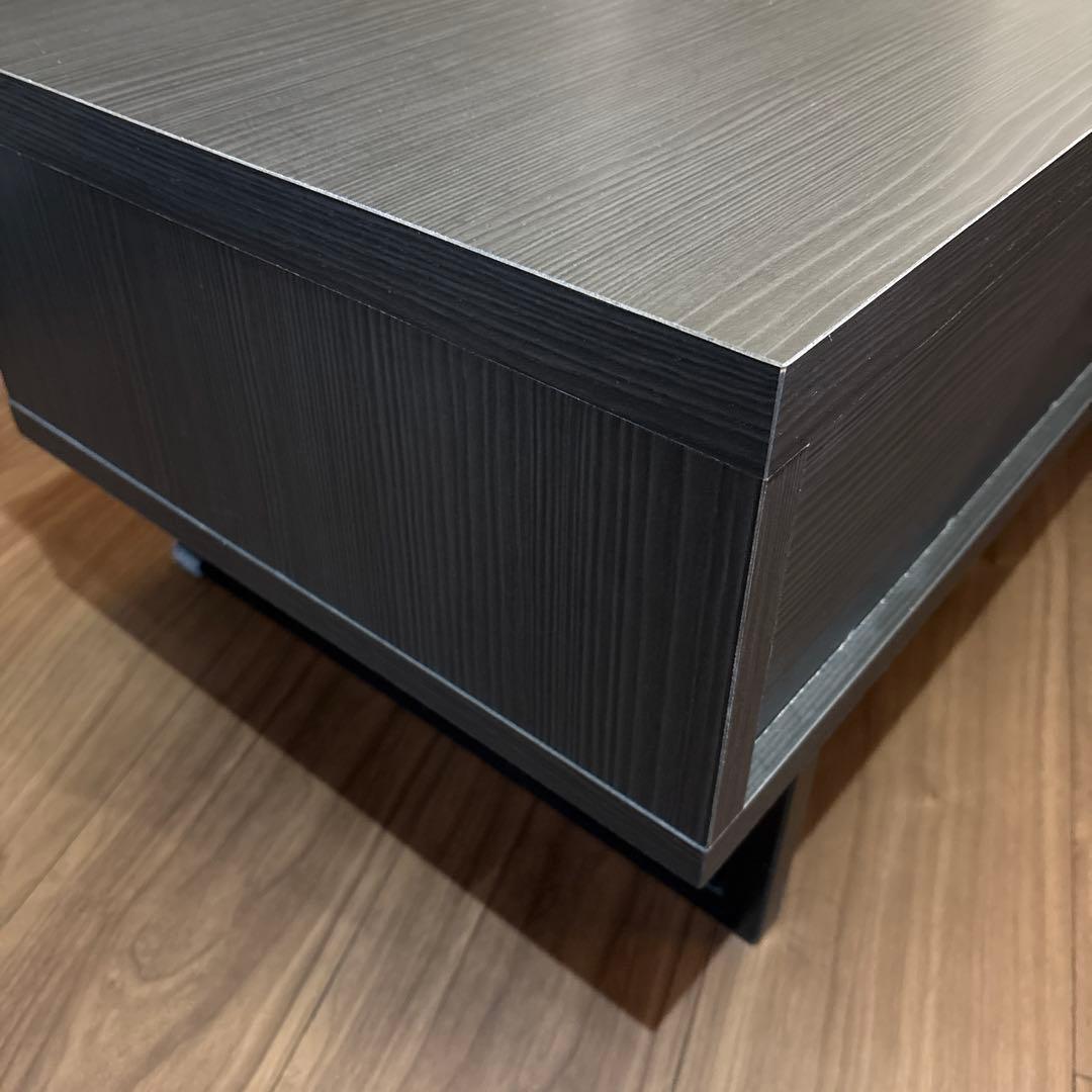 最終価格♪送料込み⭐︎美品　ニトリ　引き出しが大理石調のセンターテーブル　ブラック