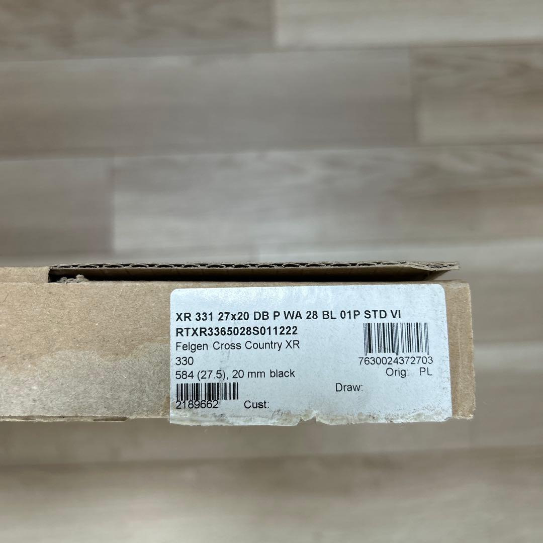 DT SWISS XR 331 27.5インチ リム x2本