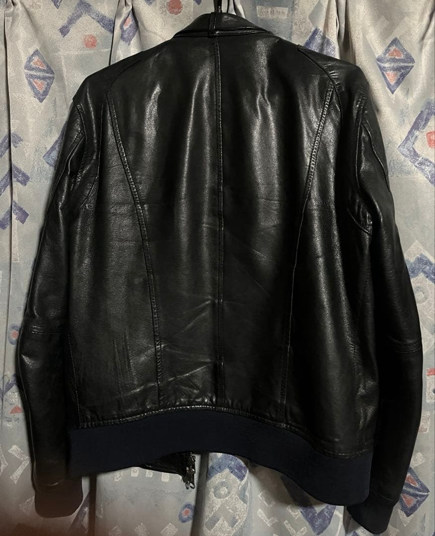 K*E様 HARE 羊革 シングルライダース レザージャケット エイジング 黒