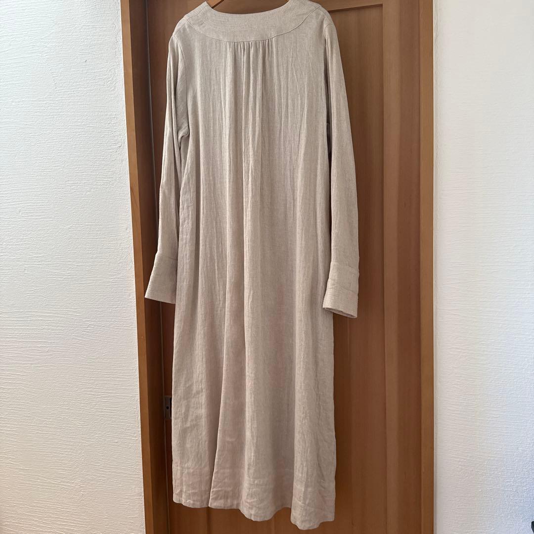 PRISTINE プリスティン リネンコットンツイルワンピース オーガニック綿麻