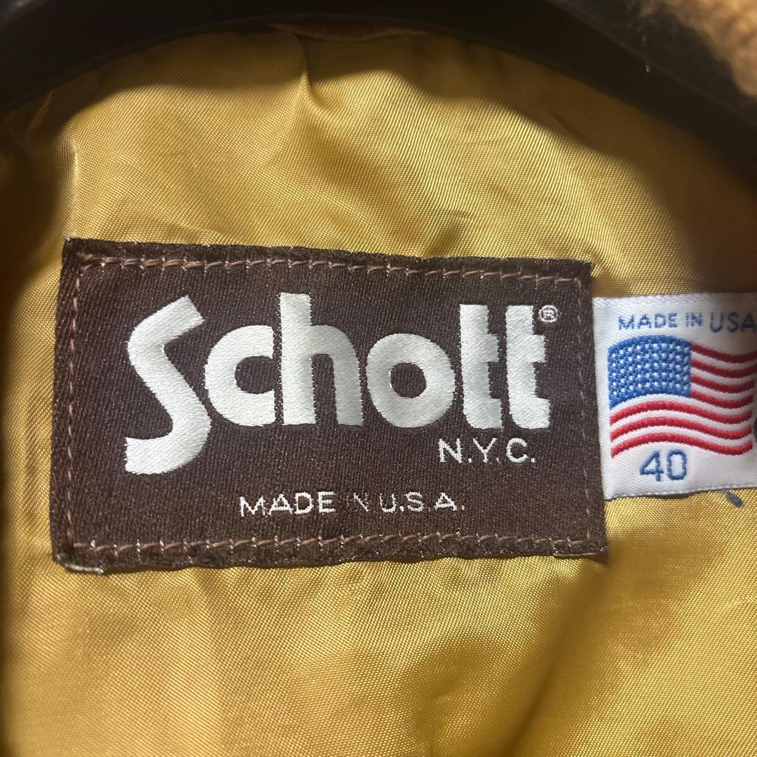 Schott ブラウン スエードジャケット サイズ40