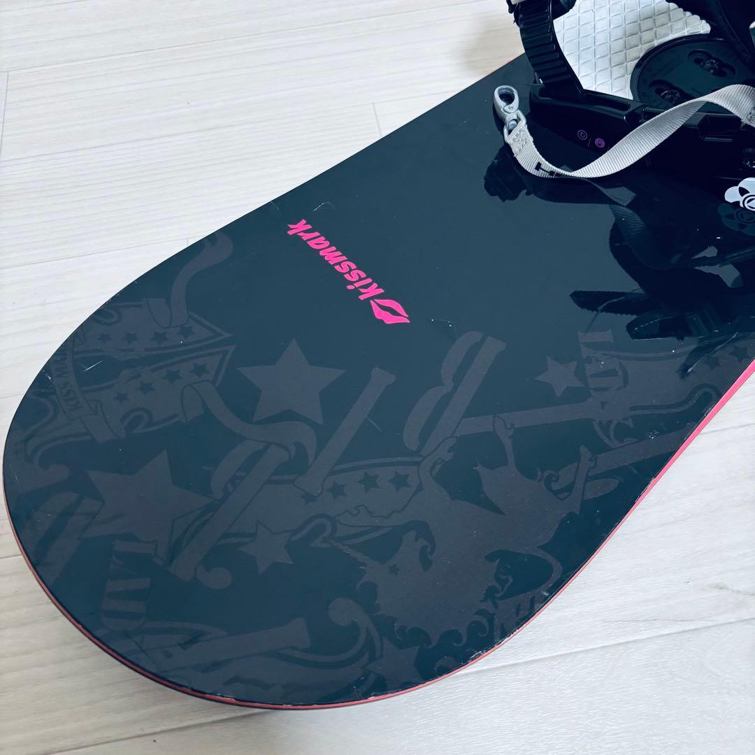 キスマーク 146cm ロッカー 2点セット レディース 初心者　スノーボード