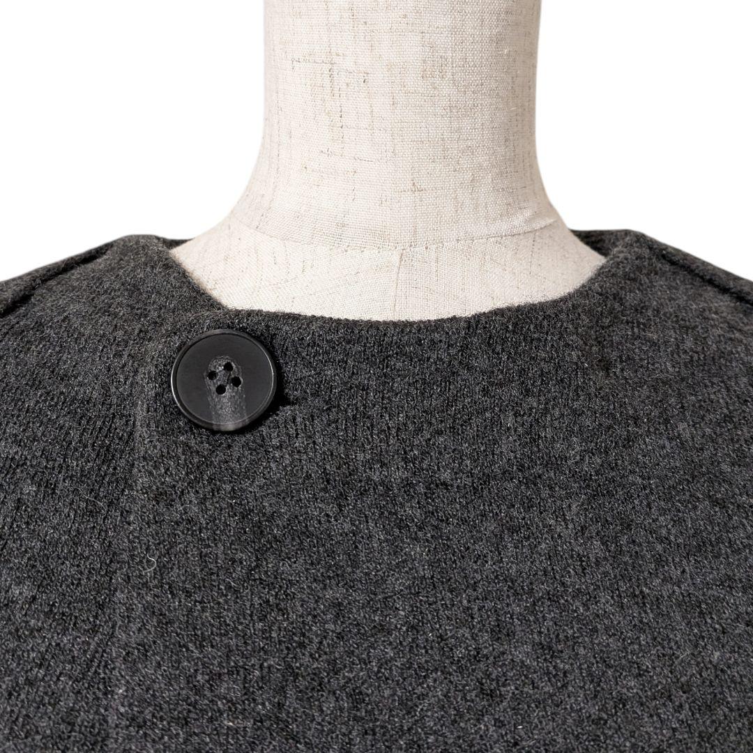新品未使用 ZARA ザラ ショートニットコート アシンメトリースカーフ M