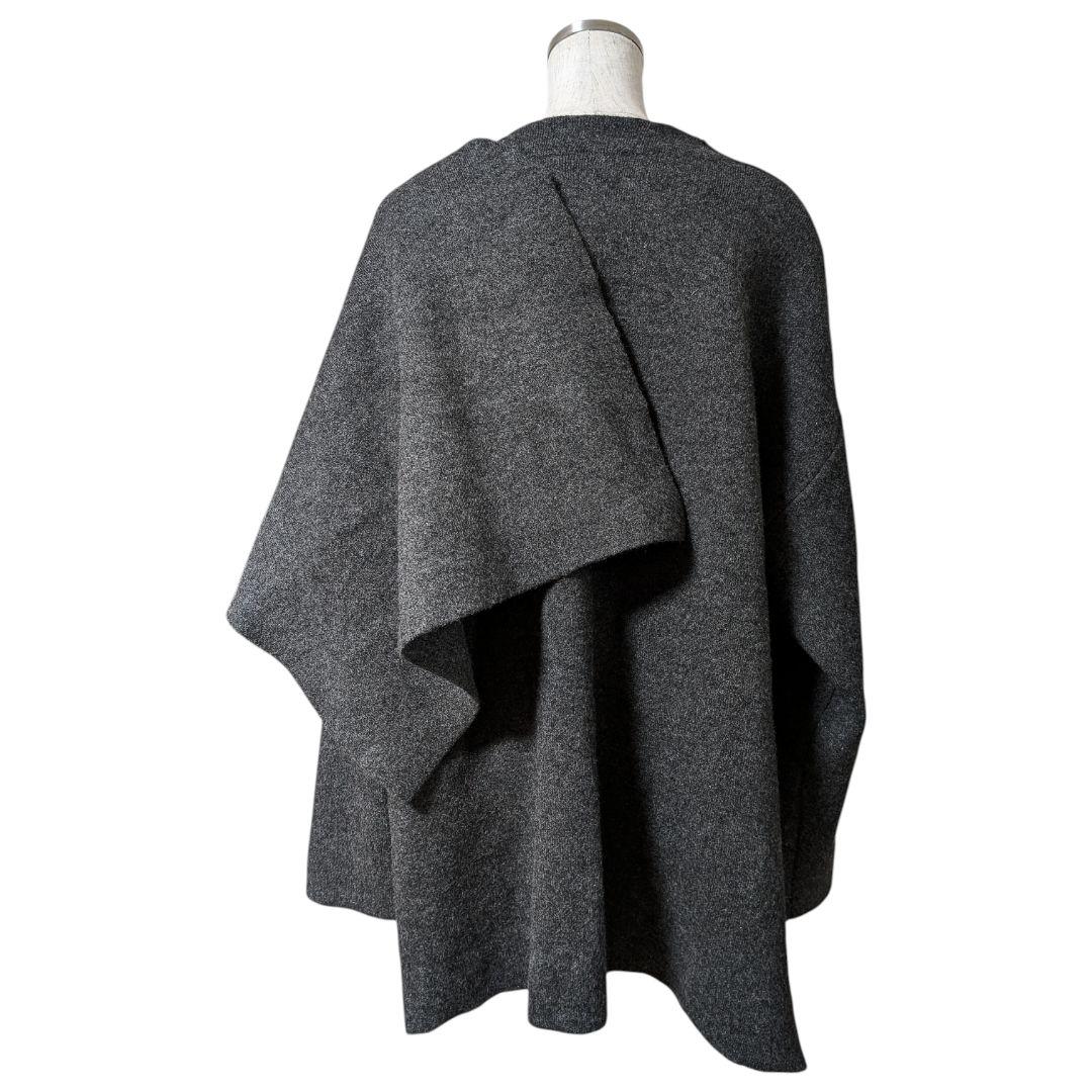 新品未使用 ZARA ザラ ショートニットコート アシンメトリースカーフ M