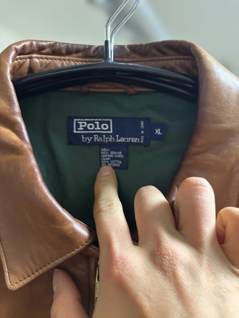 Polo by Ralph Lauren ブラウンレザージャケット XL