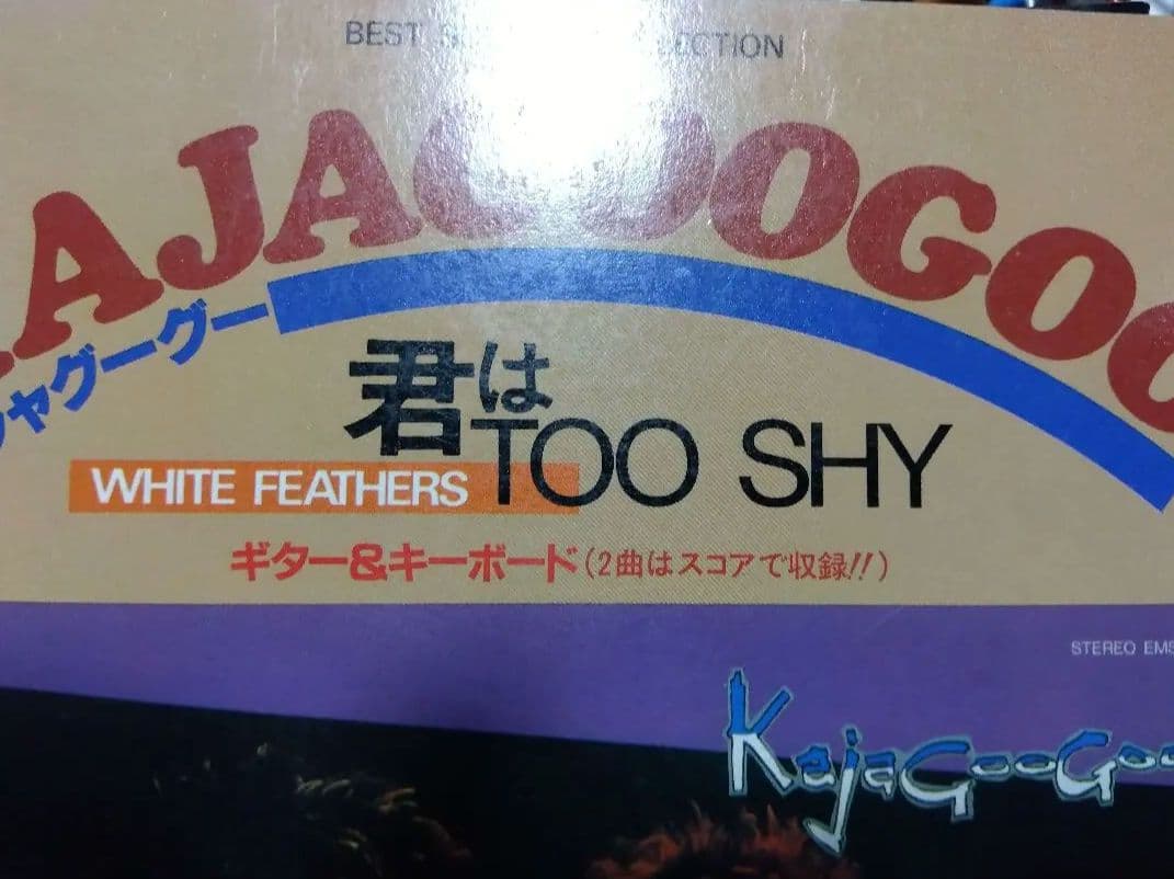 カジャグーグーのアルバム『君はTOO SHY』ギター&キーボードの楽譜　当時もの