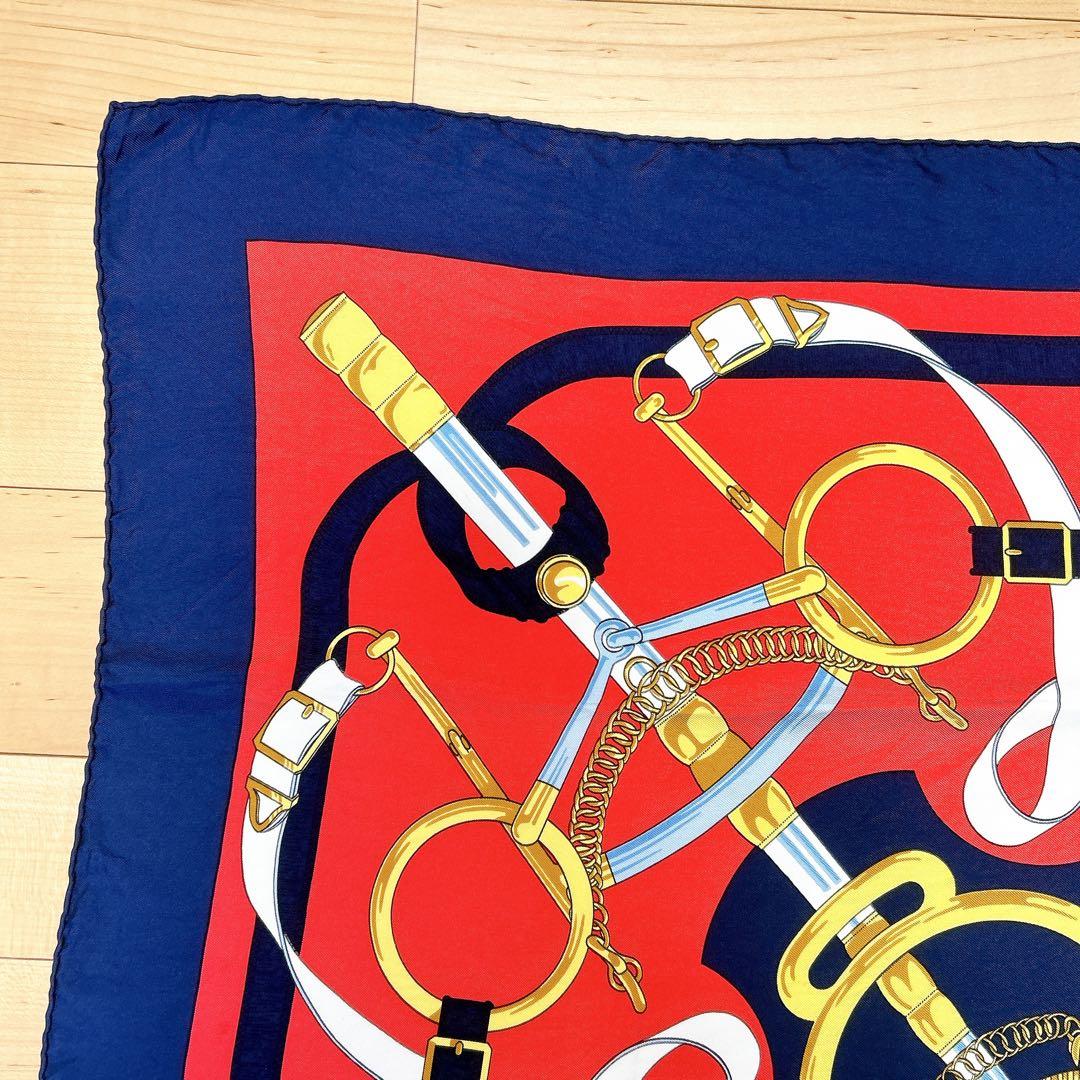 HERMÈS エルメス カレ90 黄金の拍車 Eperon d'or タグ付き