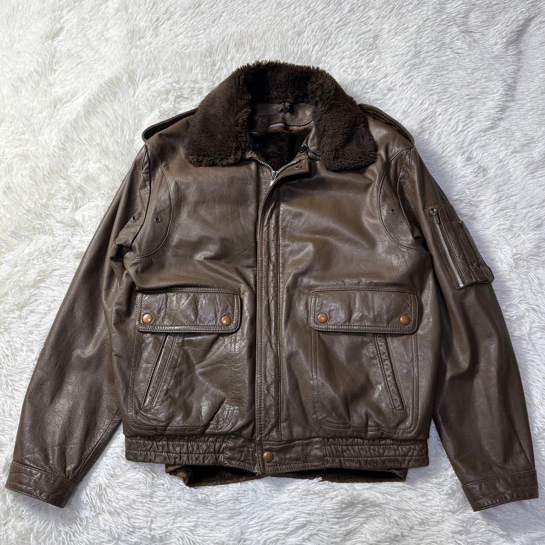【90s】G-1 A-2フライトレザージャケット M 襟ボア・ライナー付き完品！