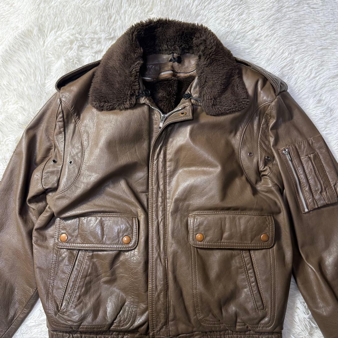 【90s】G-1 A-2フライトレザージャケット M 襟ボア・ライナー付き完品！