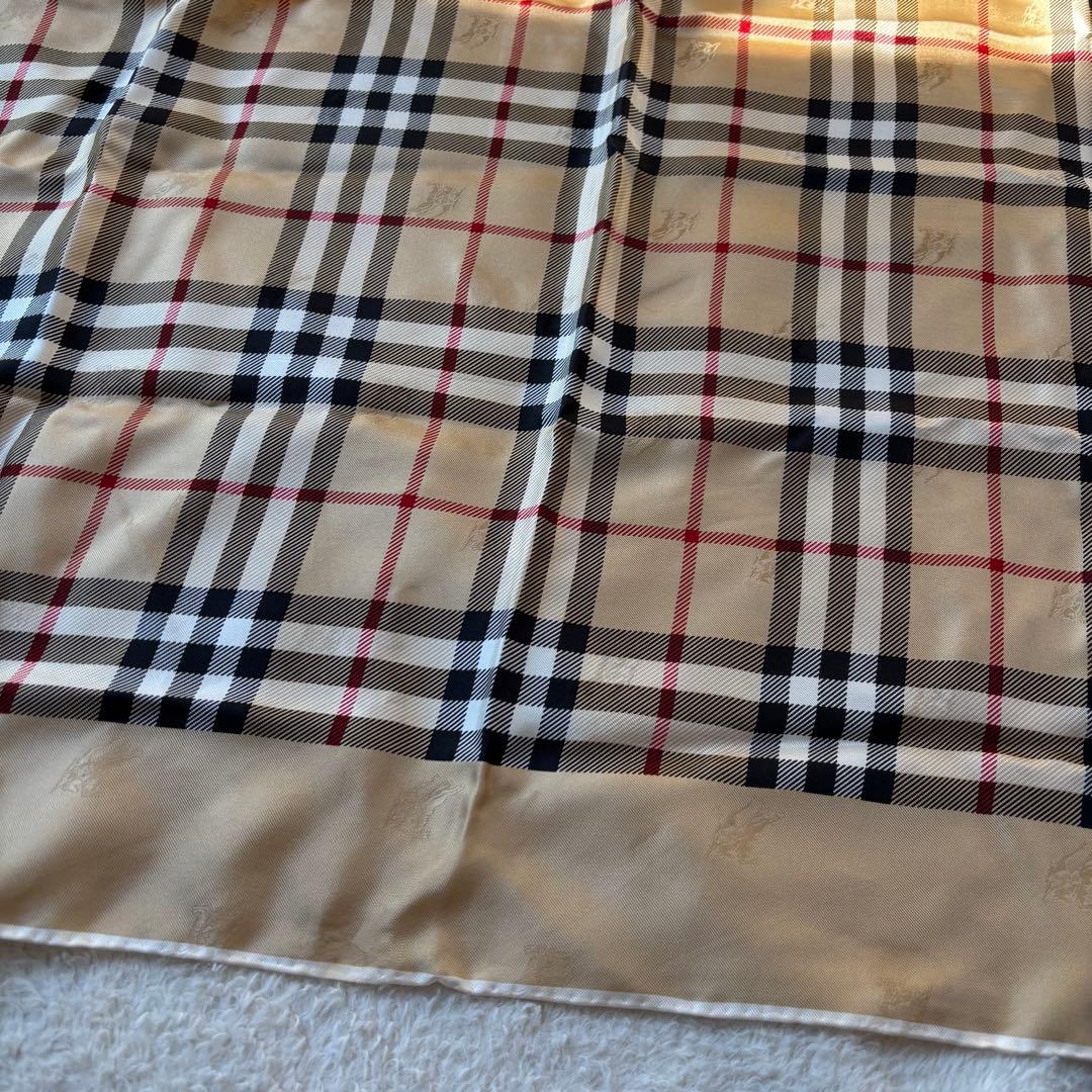 BURBERRY バーバリー シルク100 スカーフ ノバチェック 88cm