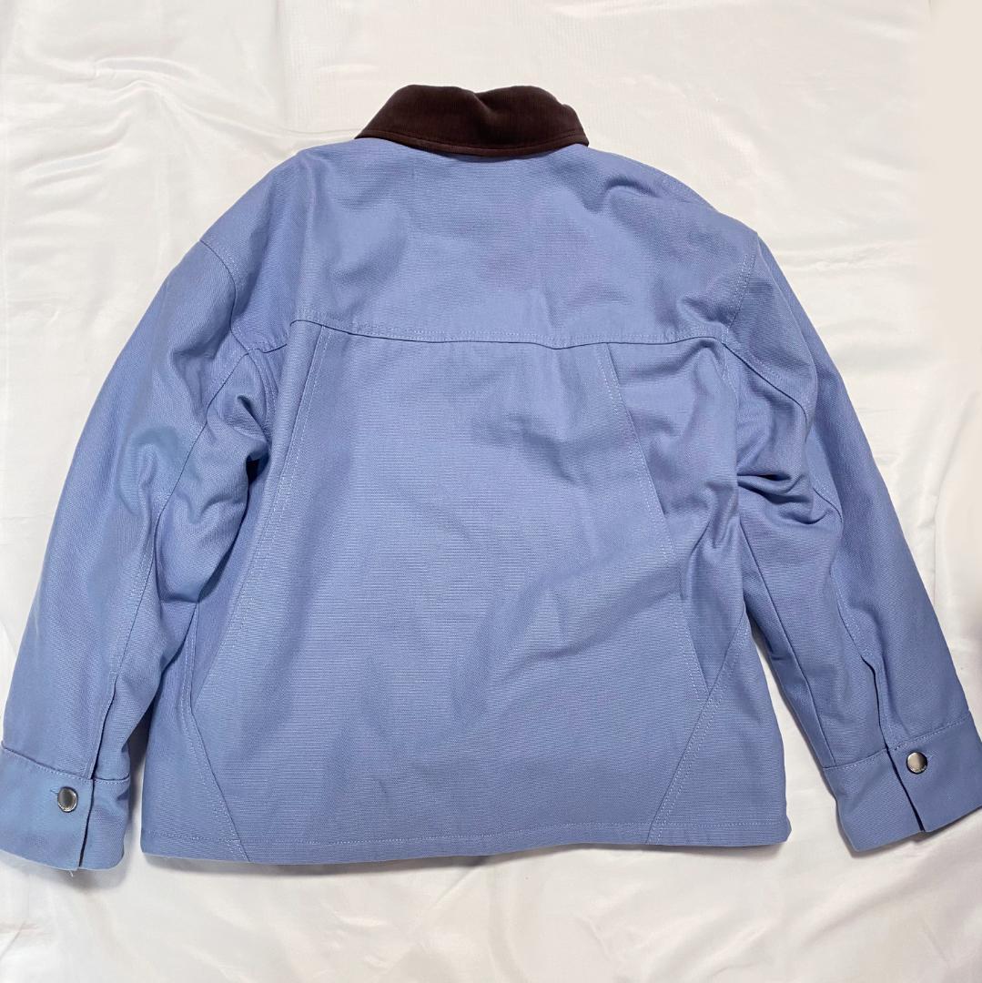ZARA コントラストカラーパフジャケット 空色 S