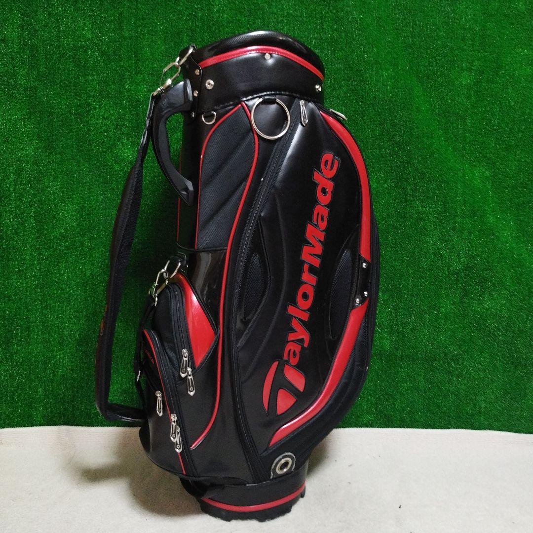 TaylorMade ゴルフキャディバッグ 黒/赤 フード無し