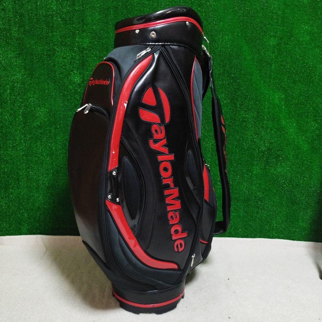 TaylorMade ゴルフキャディバッグ 黒/赤 フード無し