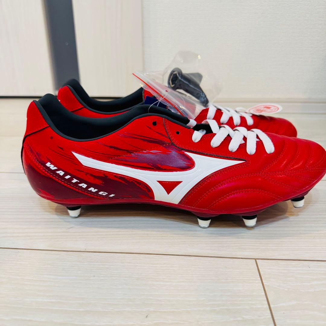 ラグビースパイク／29.0／赤×白／R1GA190001／新品・未使用品
