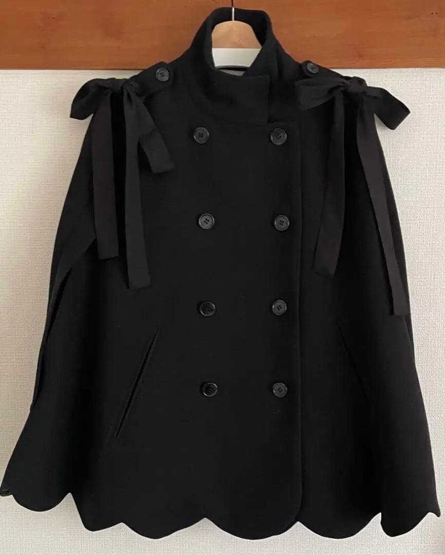 Bibiy MELINDA CAPE ポンチョコート　ケープコート　ブラック