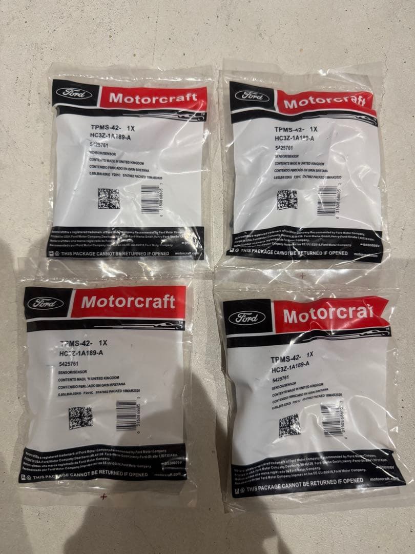 Ford Motorcraft TPMS-42 4個セット
