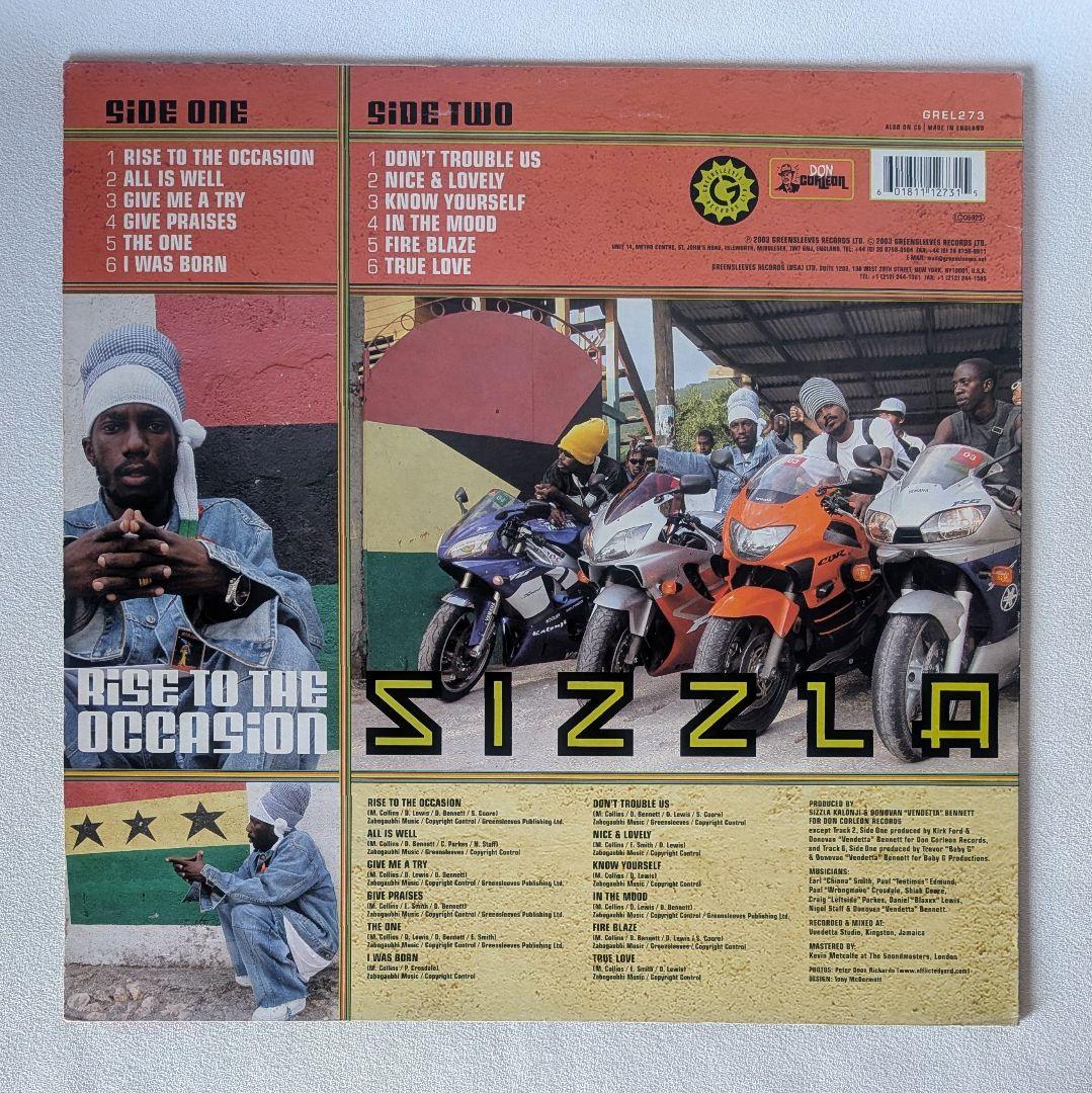 名盤 Sizzla Rise to the Occasion レゲエ レコード