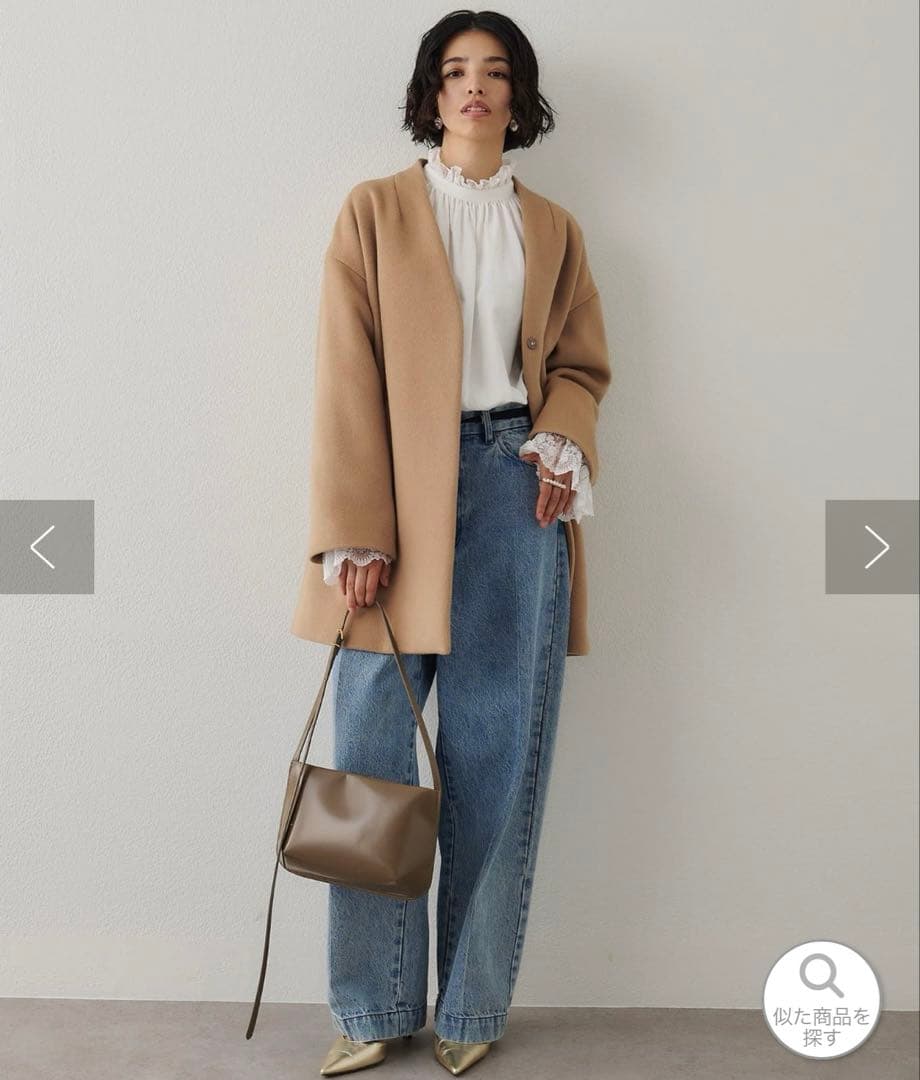 ウィムガゼットレースギャザーブラウス美品！