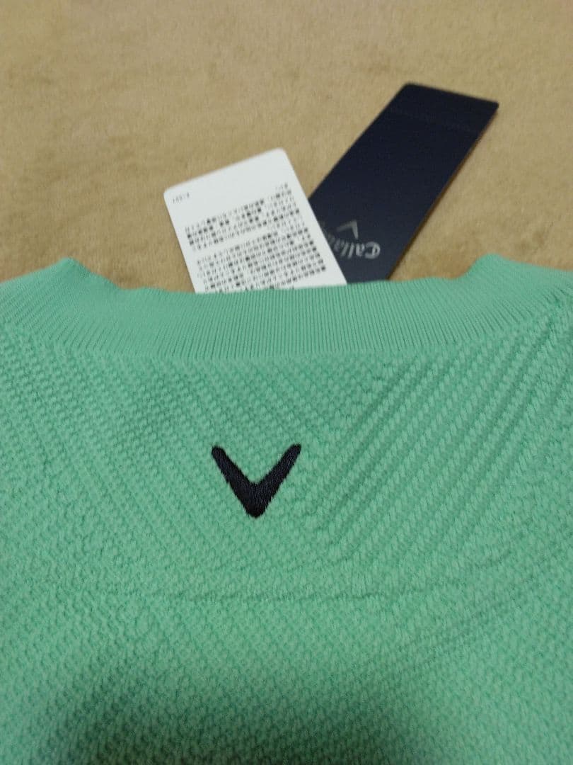 こがね　新品Callaway 変形編地クルーネック(MENS)