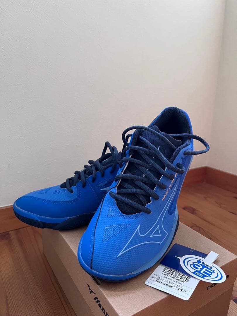 【新品未使用】Mizunoバドミントンシューズ 24.5cm