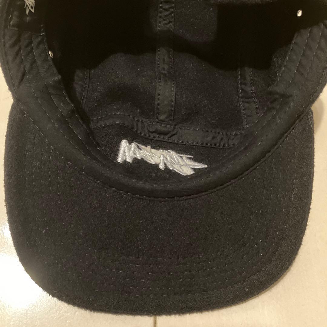 スケートボード SK8 stussy logo 5panel cap black