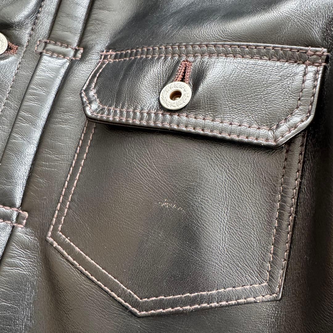 【絶版品】Y'2LEATHER（ワイツーレザー）馬革　1stジャケット　茶芯42