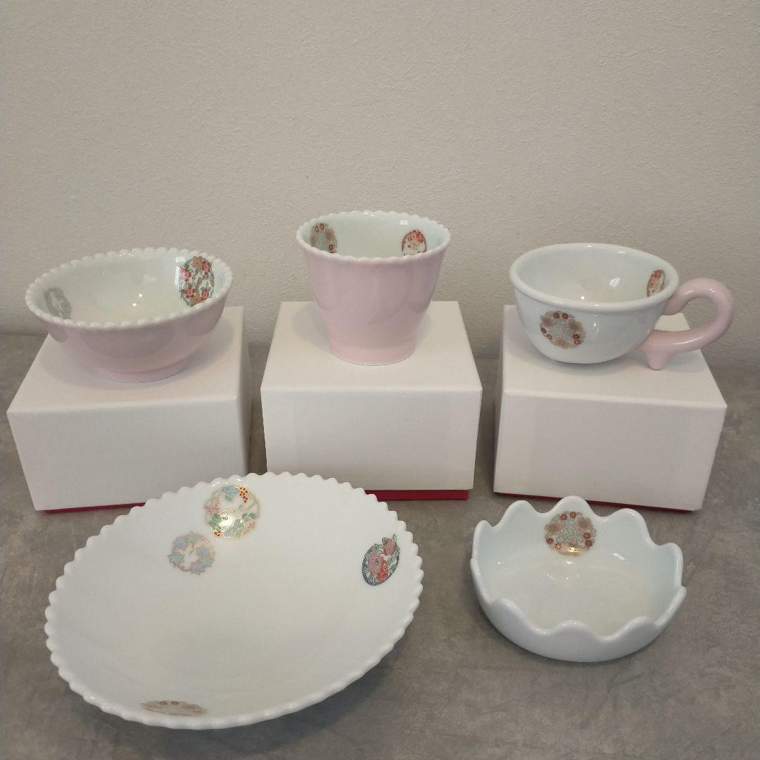 深川製磁　ひめ丸紋お子様揃　女の子用　 食器セット　有田焼　お食い初め