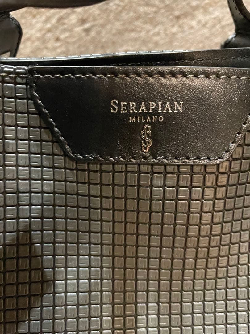 【超美品】SERAPIAN　セラピアン　トートバック　グレー／ブラック