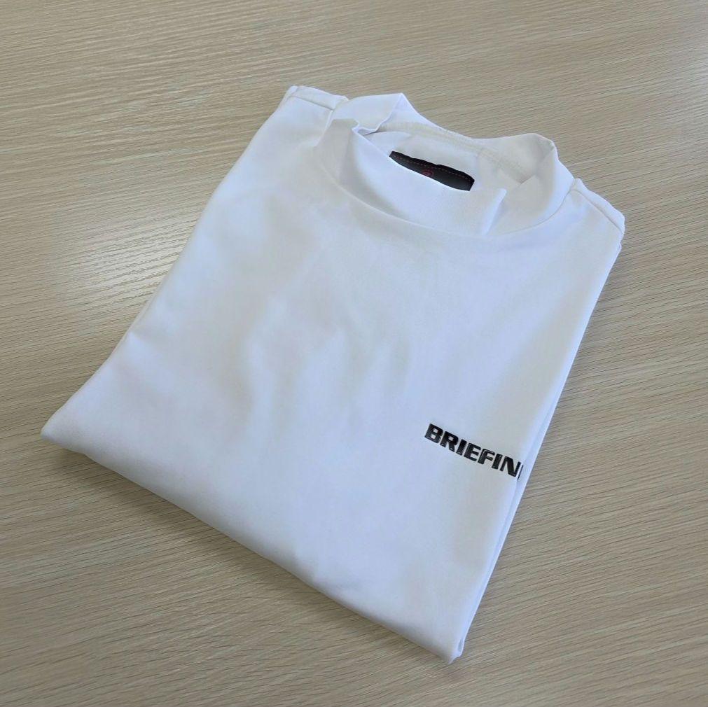 BRIEFING GOLFBACK LOGO LINE モックネック