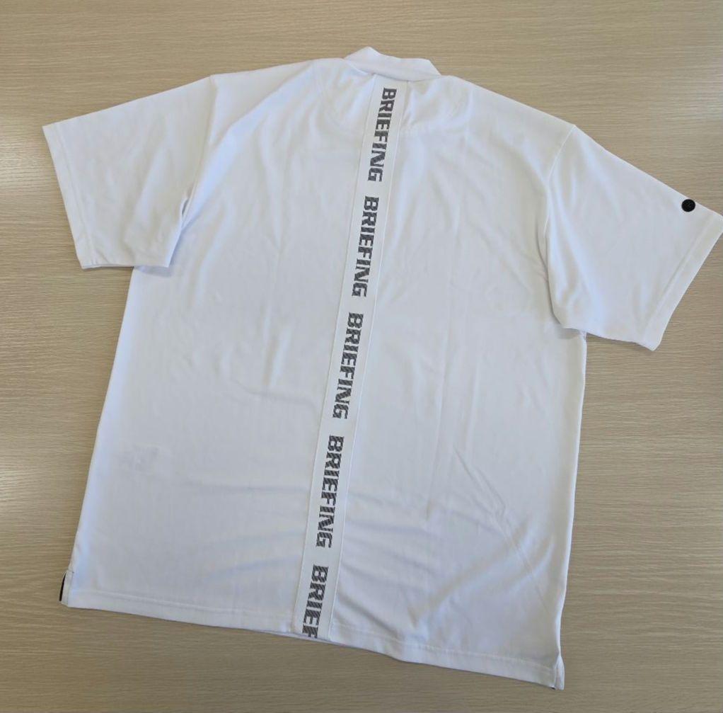 BRIEFING GOLFBACK LOGO LINE モックネック