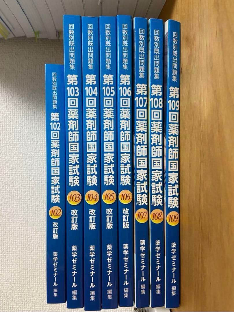 薬剤師国家試験 回数別既出問題集 102~109回