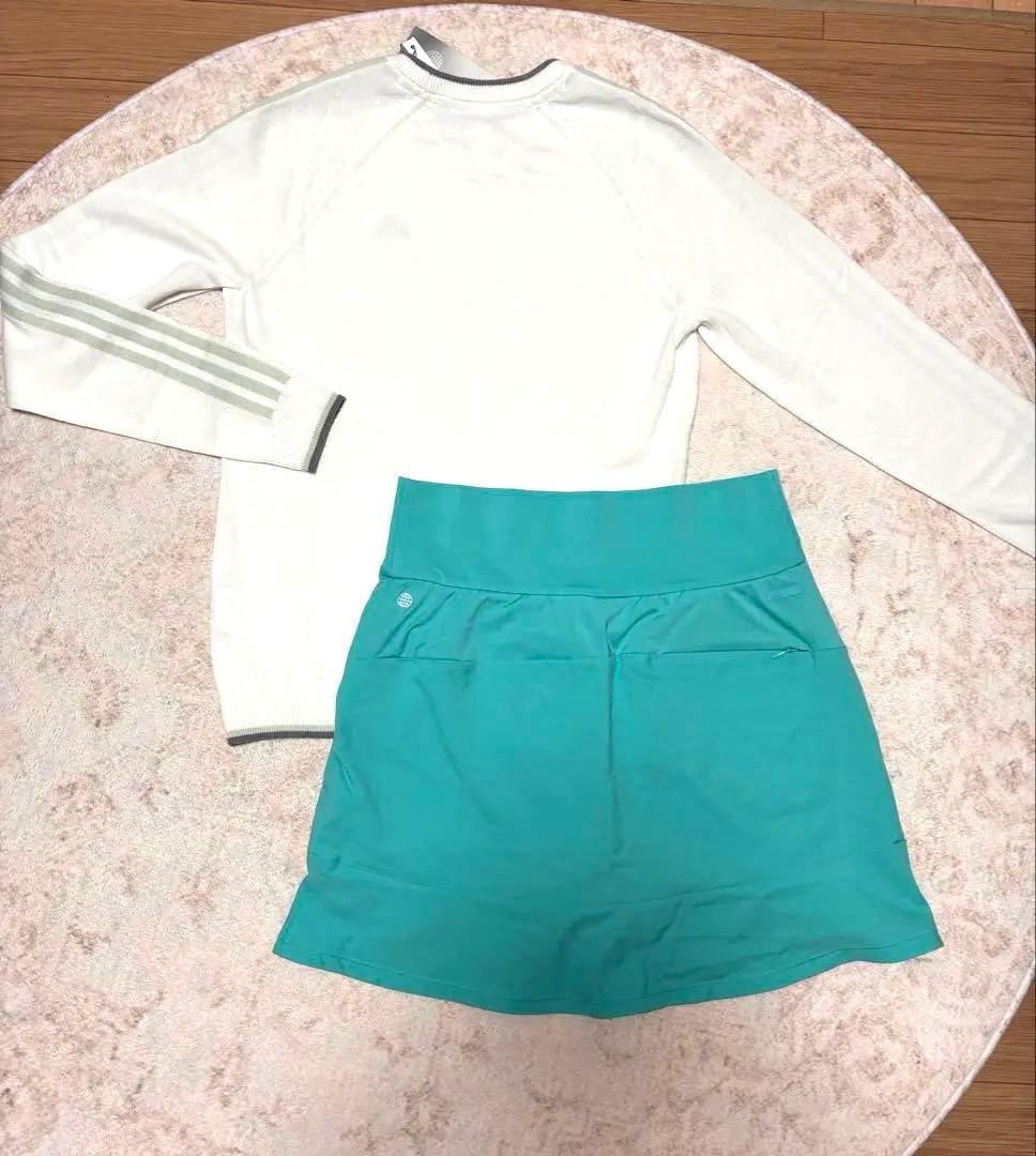 【希少XL×L✨】アディダスゴルフ ミントグラデーション セットアップ フリル