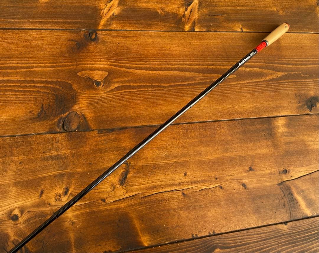 小物釣り竿　タナゴ竿　オレンジ×ブラック　180cm ウッドグリップ　振り出し竿