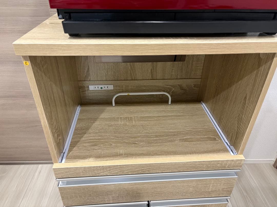【美品】キャスター付きキッチンラック レンジ台 幅60cm