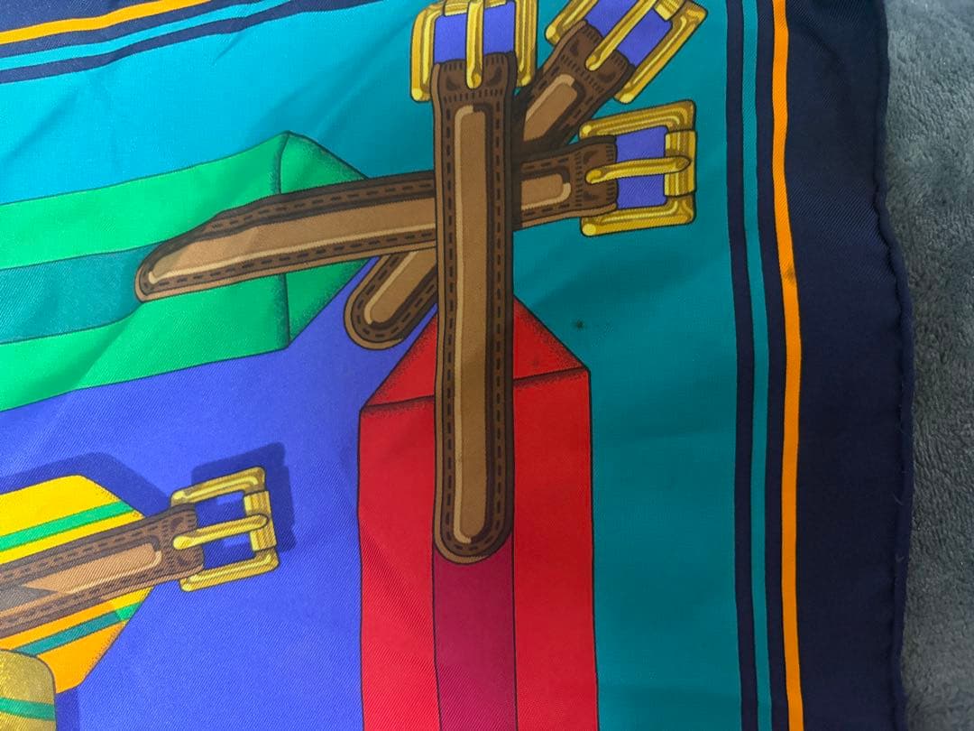エルメス HERMES スカーフ カレ90シルク Les Sangles