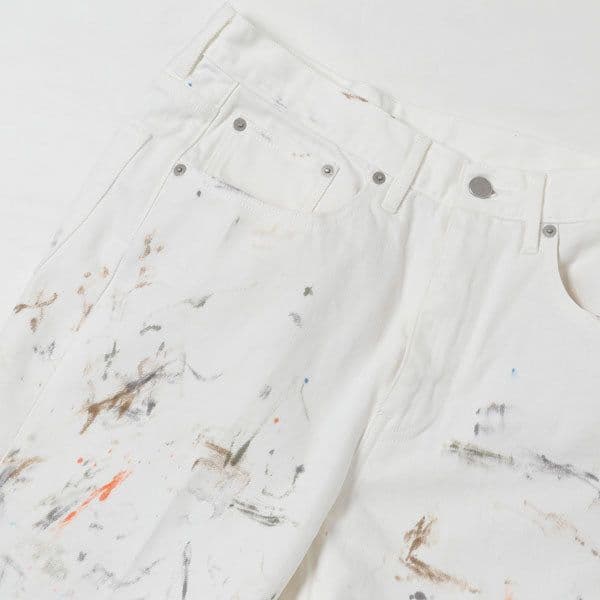 パンツ HARD TWIST DENIM HAND PAINTED 5P PANTS