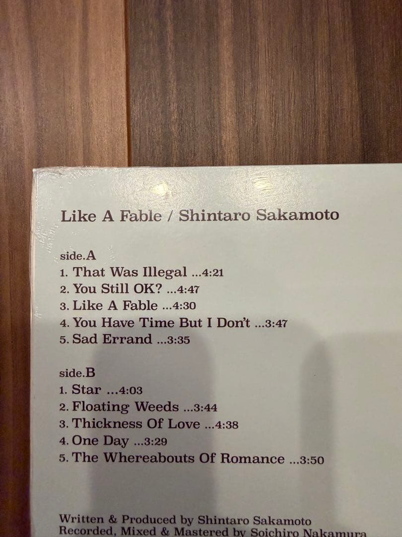 即完売品 坂本慎太郎Like A Fable レコード アナログ盤