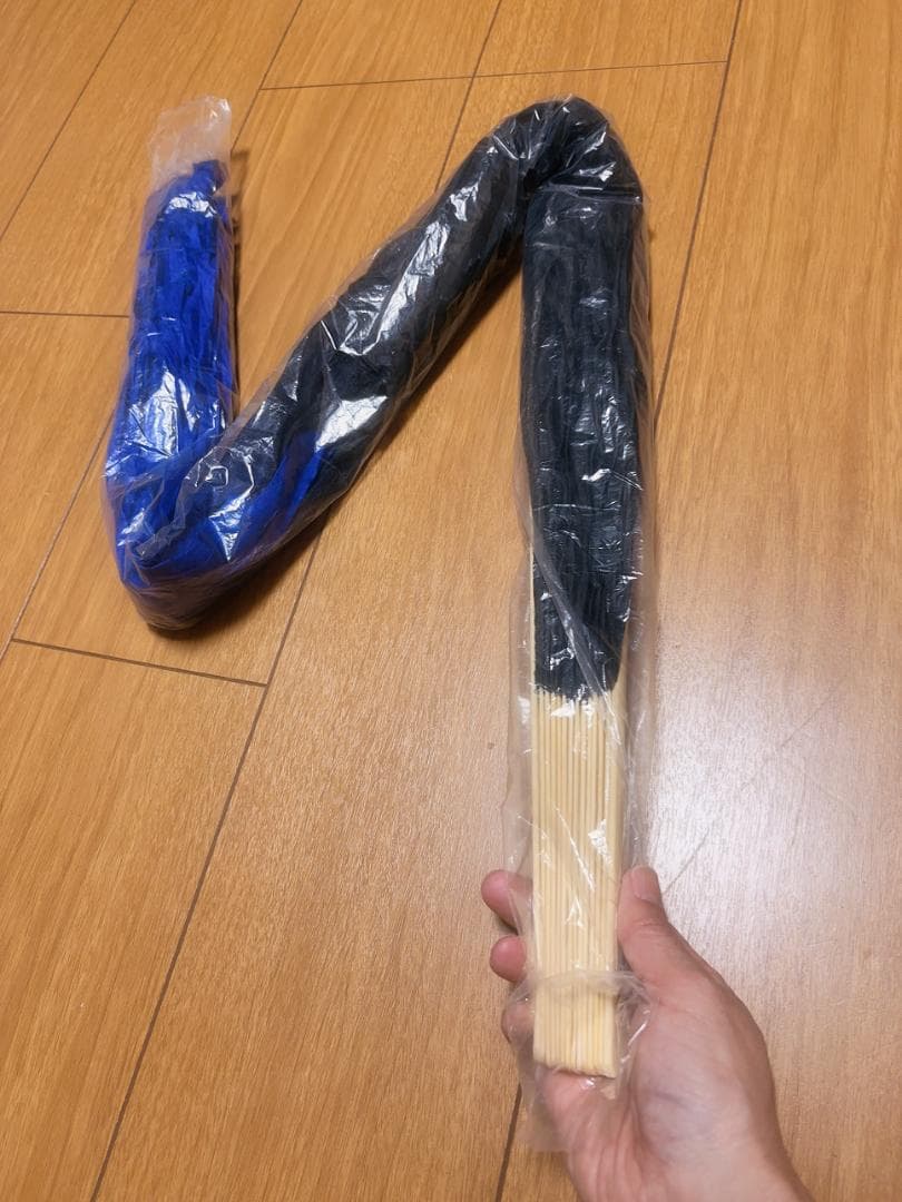 【新品】新色！ビッグフラッターファンベール★右手のみ★黒～青