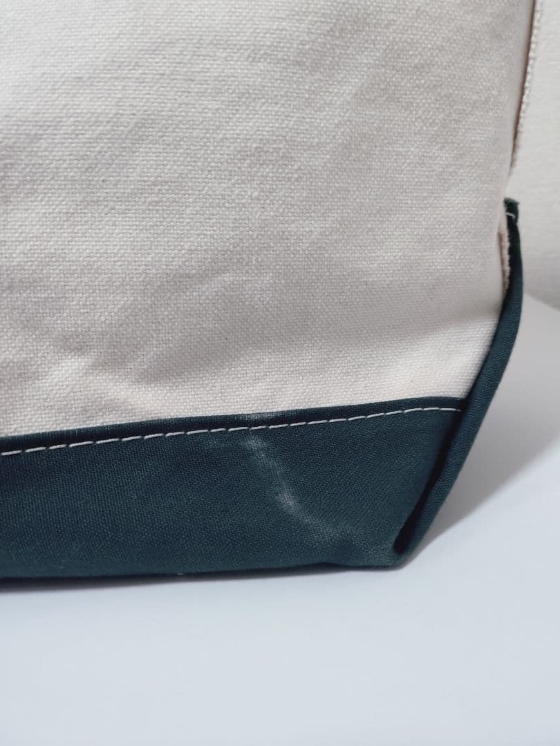 LLBean　ボート&トート　希少　ヴィンテージ　ホワイト×ダークグリーン