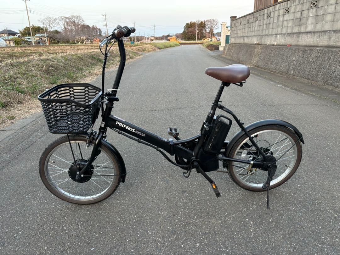 折りたたみ電動アシスト自転車　 provros プロブロス　美品　送料無料