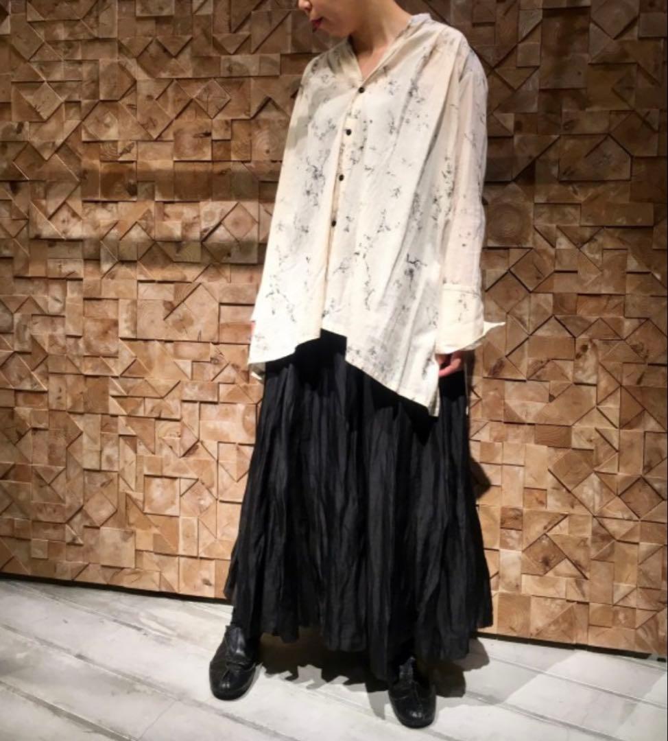 パドカレ pas de calais WABISABIプリントブラウス