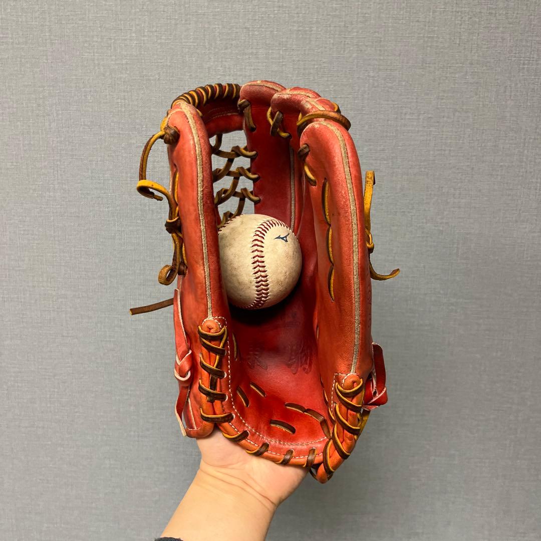 1277 東駒 型抜群 美品 硬式 外野手用グローブ