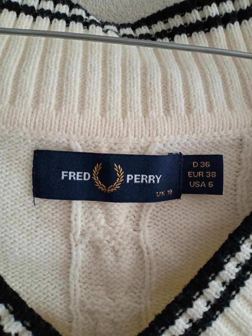 FRED PERRY x Ray BEAMS / 別注ケーブルニット ベスト