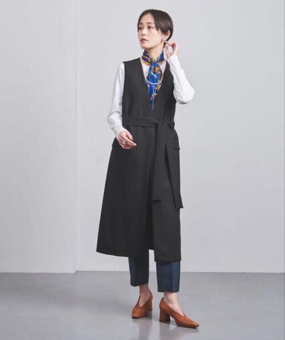 【美品】UNITED ARROWS ロングジレ 黒 卒業式 入学式