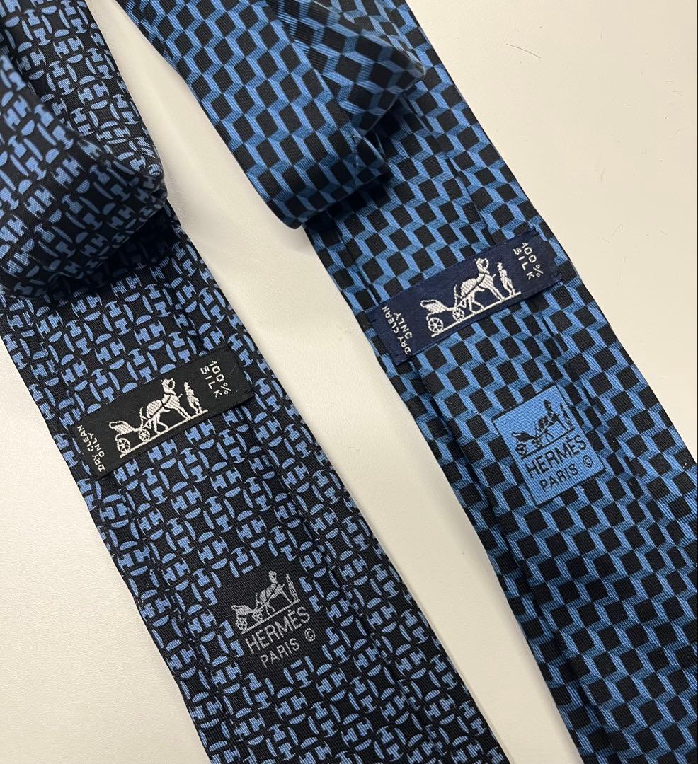 HERMES シルク ネクタイ 2本セット